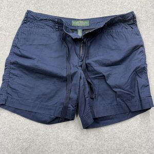 Lauren Jeans Co. Ralph Lauren Petite Chino Shorts Navy 8P Cotton Drawstring